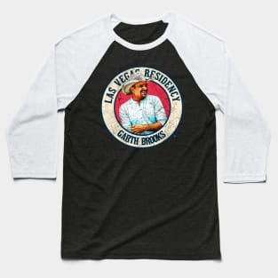 Retro Style Fan Art Design Garth brooks Las Vegas Residensy Baseball T-Shirt